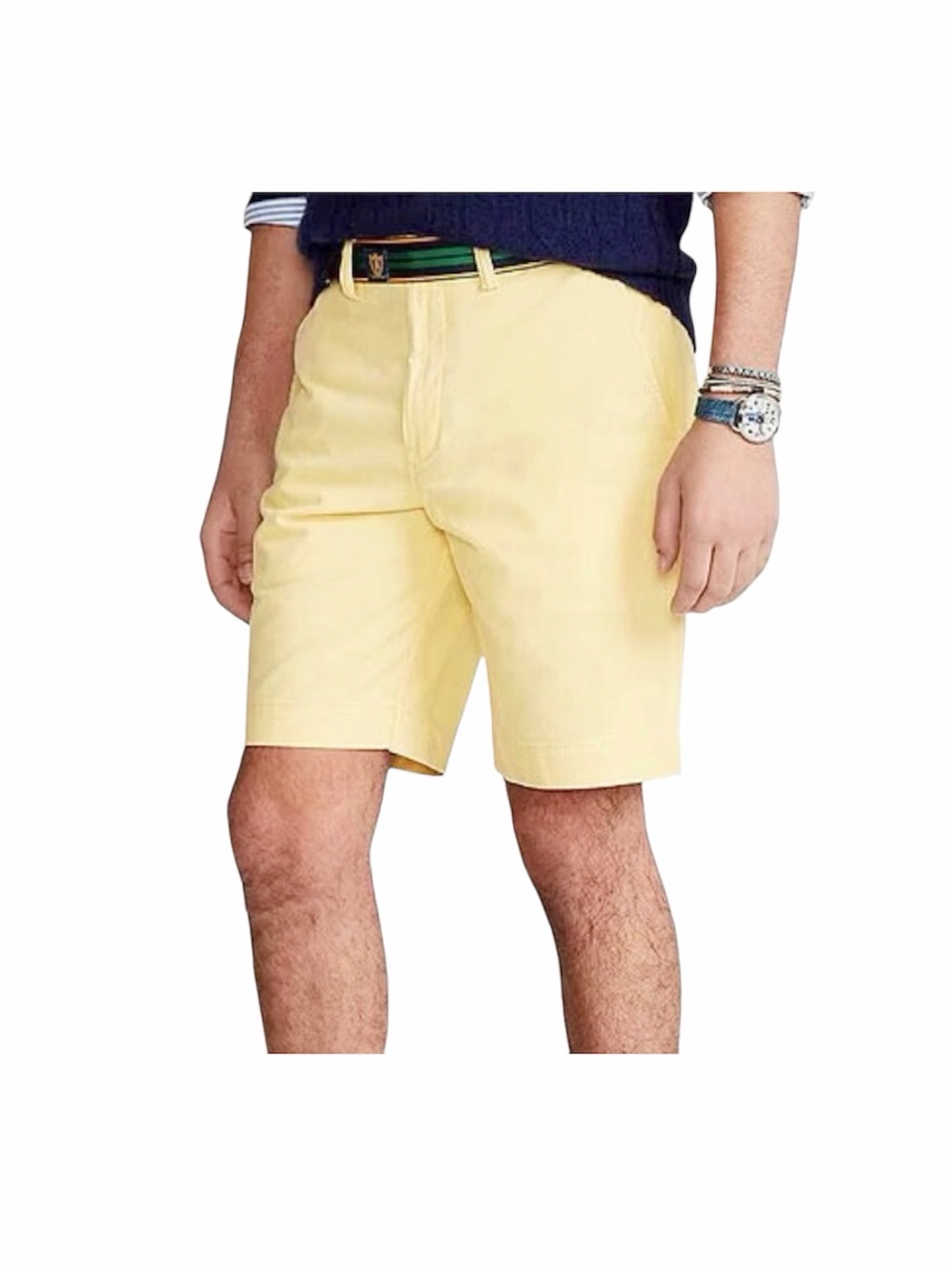 Polo by Ralph Lauren Pale Yellow Men's Flat Front Shorts